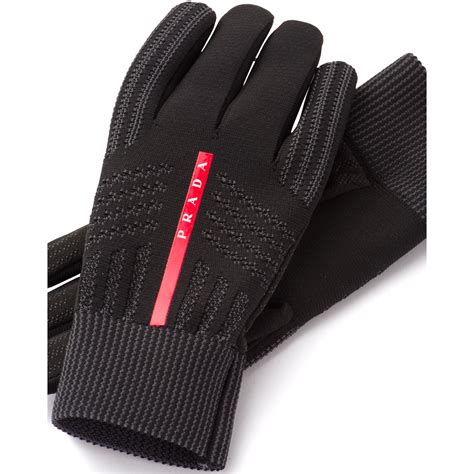 prada gloves red stripe
